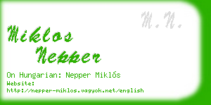 miklos nepper business card
